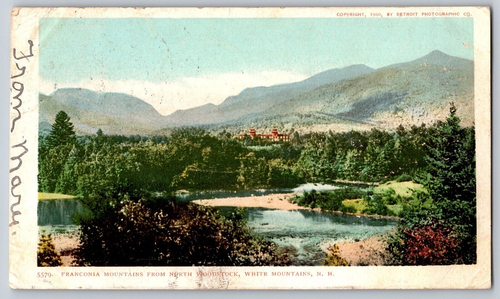 New Hampshire NH - Franconia Mountains From North Woodstock - Vintage Postcard