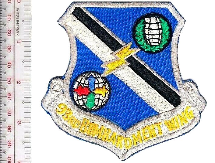 US Air Force USAF 93rd Bombardment Wing Heavy B-52 Castle Airbase Patch vel hook