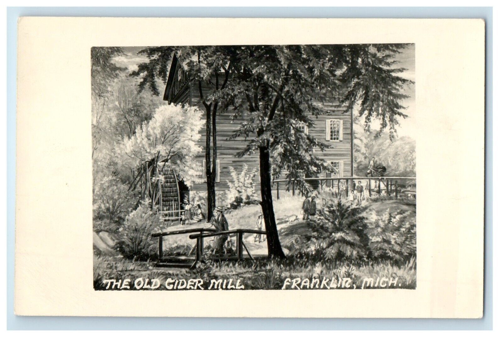 c1940's The Old Cider Mile Franklin Michigan MI RPPC Photo Vintage Postcard