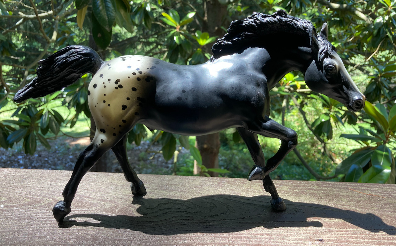 Breyer Running Stallion Traditional Horse 127 Black Appaloosa VINTAGE 1968-1981