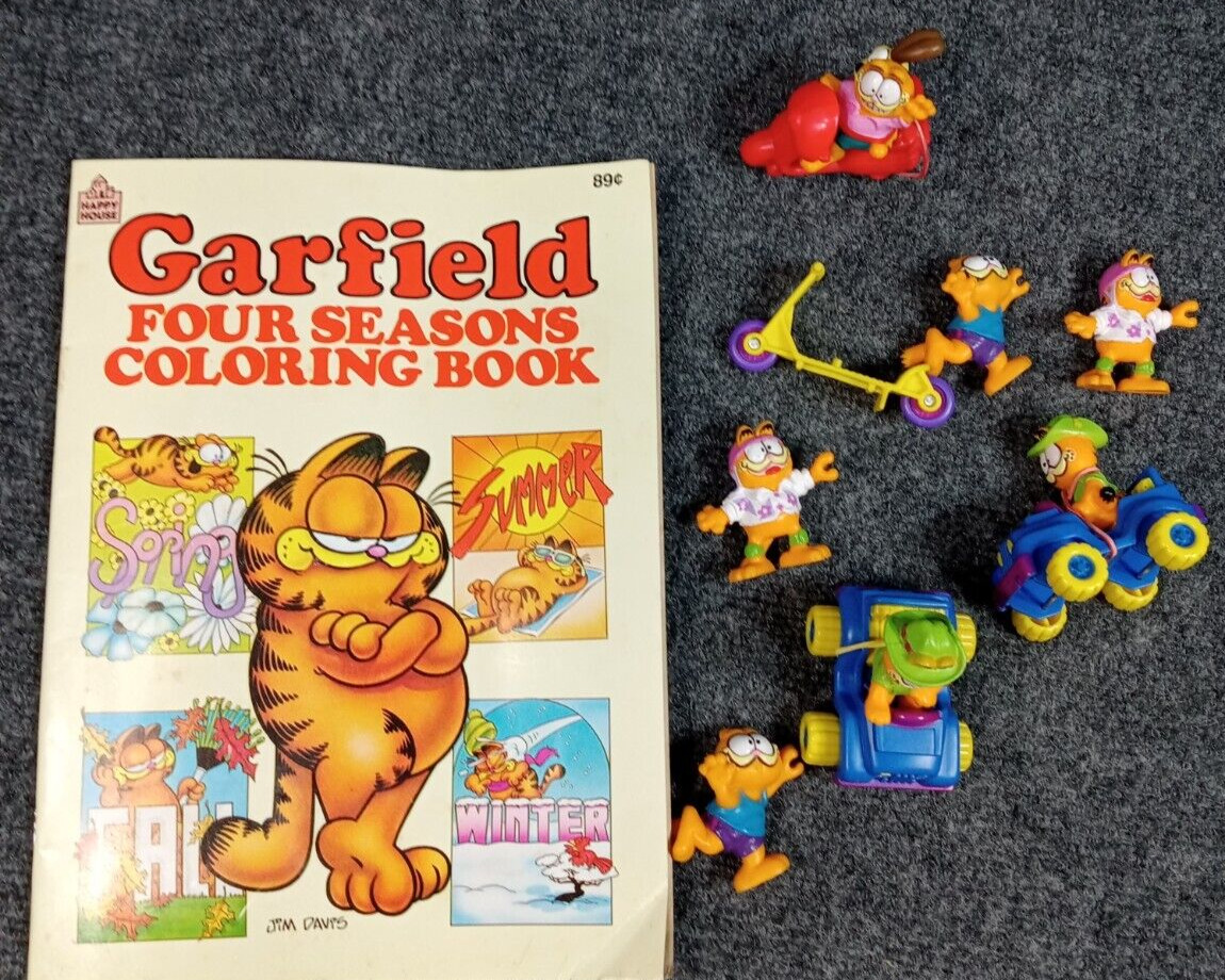 Lot Of Garfield PVC Figurine United Feature Jim Davis 1984 coloring BK 12