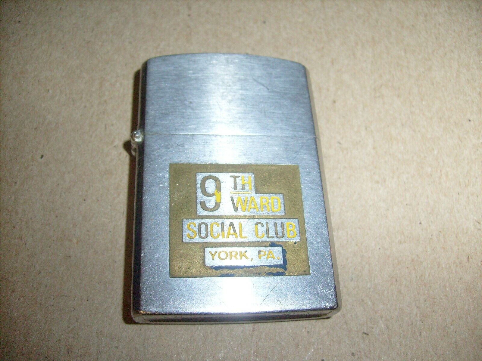 Vintage 9TH Ward Social Club, York Pa.  Lighter – Barlow® Slim Dandy