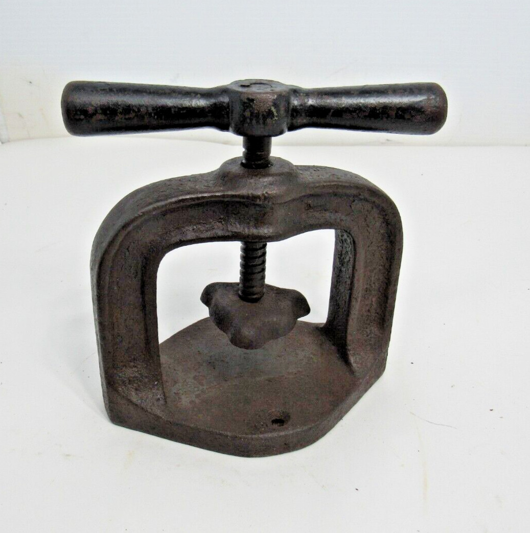 Vintage Bench Mount Press Machine Vulcanizing Tool