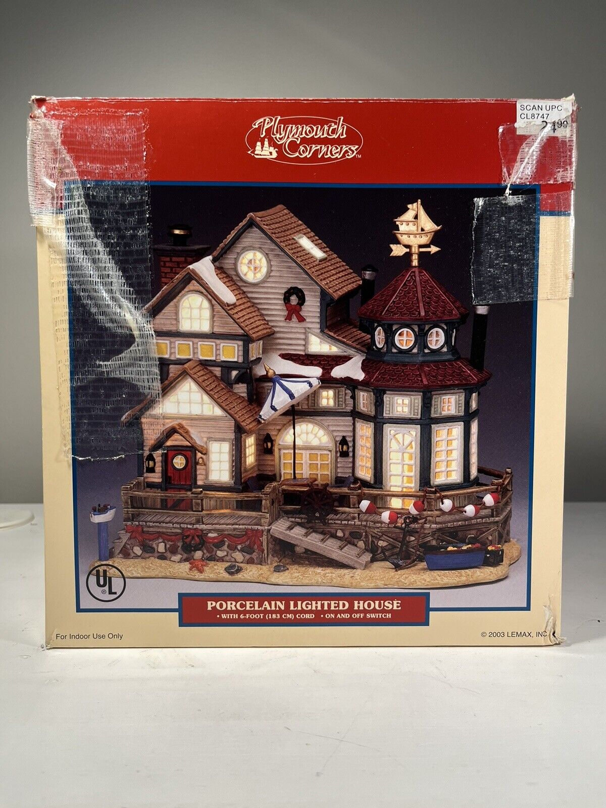 Lena’s Porcelain Lighted House Village Collection 2003 Open Box