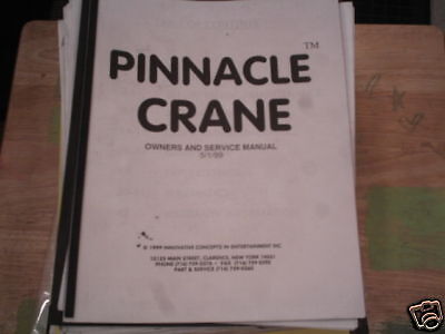 PINNACLE CRANE ICE  REDEMPTION game manual