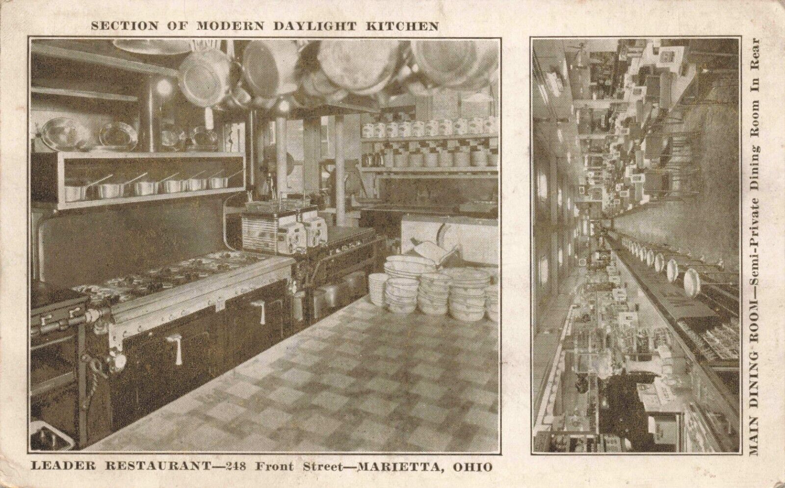 OH-Marietta, Ohio-Interior view of Leader Restaurant 1941 A23