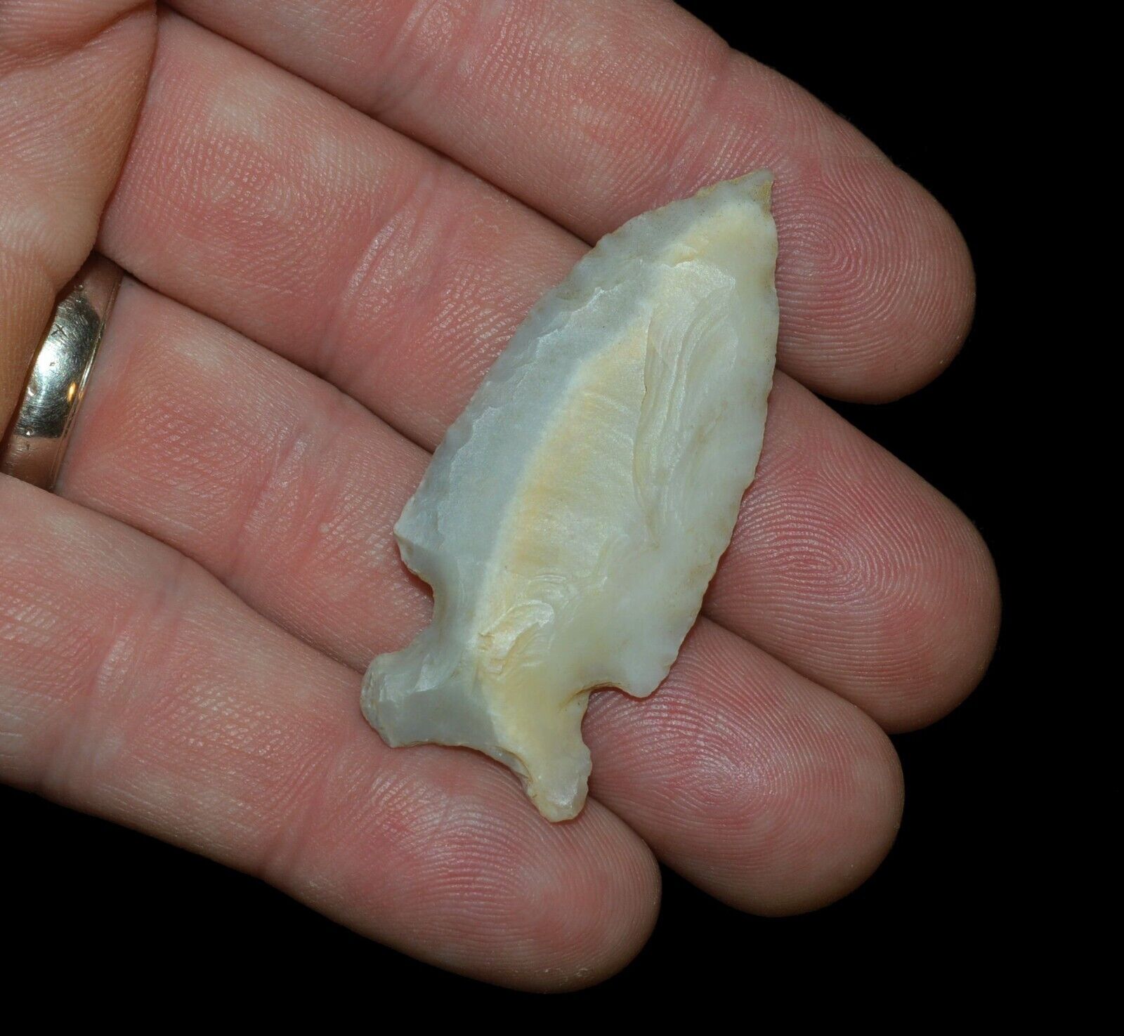 TURIN SHELBY CO MISSOURI TRANSLUCENT INDIAN ARROWHEAD ARTIFACT COLLECTIBLE RELIC