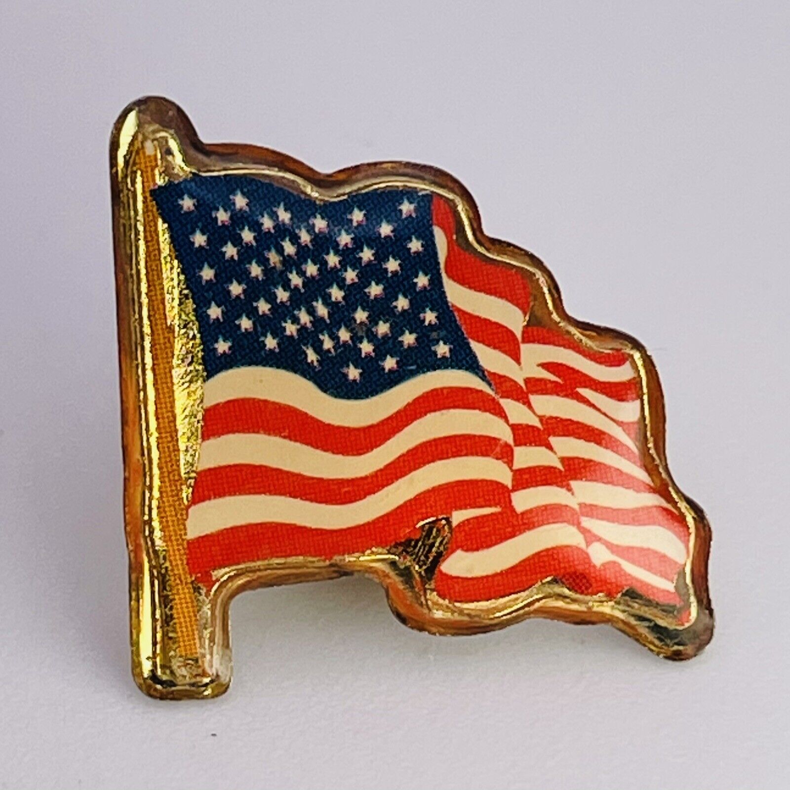 Vintage American Flag  Enamel Pin - Lapel, Jacket, Hat - Beautiful