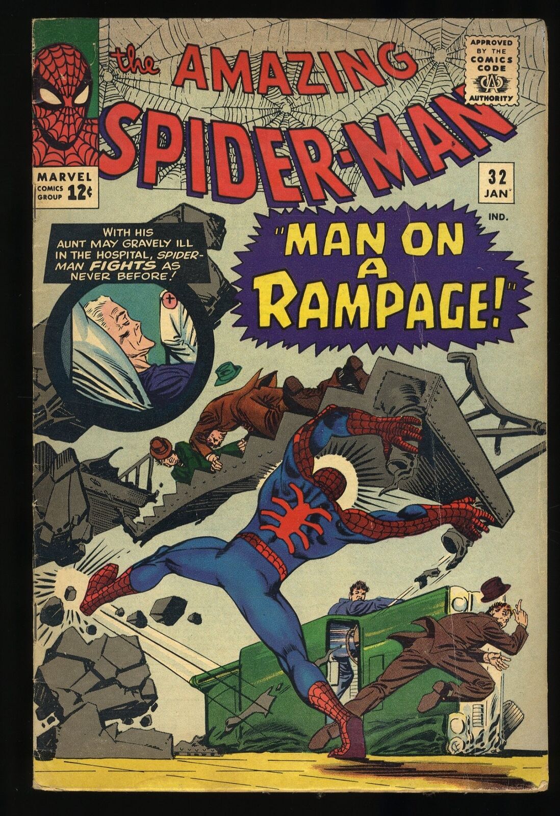 Amazing Spider-Man #32 VG- 3.5 Stan Lee Steve Ditko Art Marvel 1966