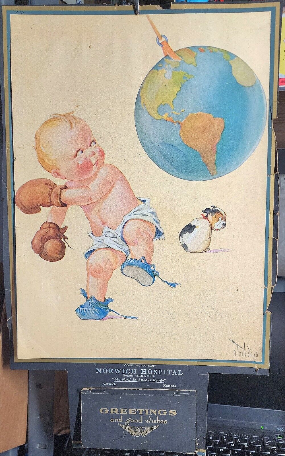 1939 Norwich KS Hospital Advertising Calendar Charles Twelvetrees Come On World