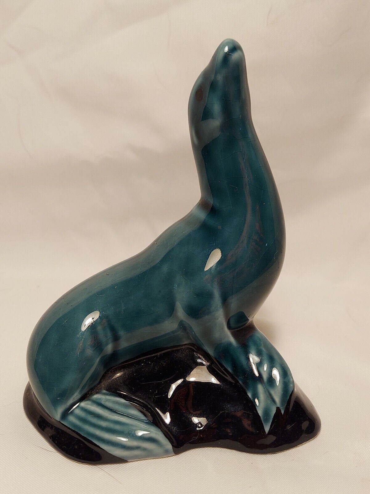 Vintage Poole Pottery Teal Seal Made In England 4 1/2\