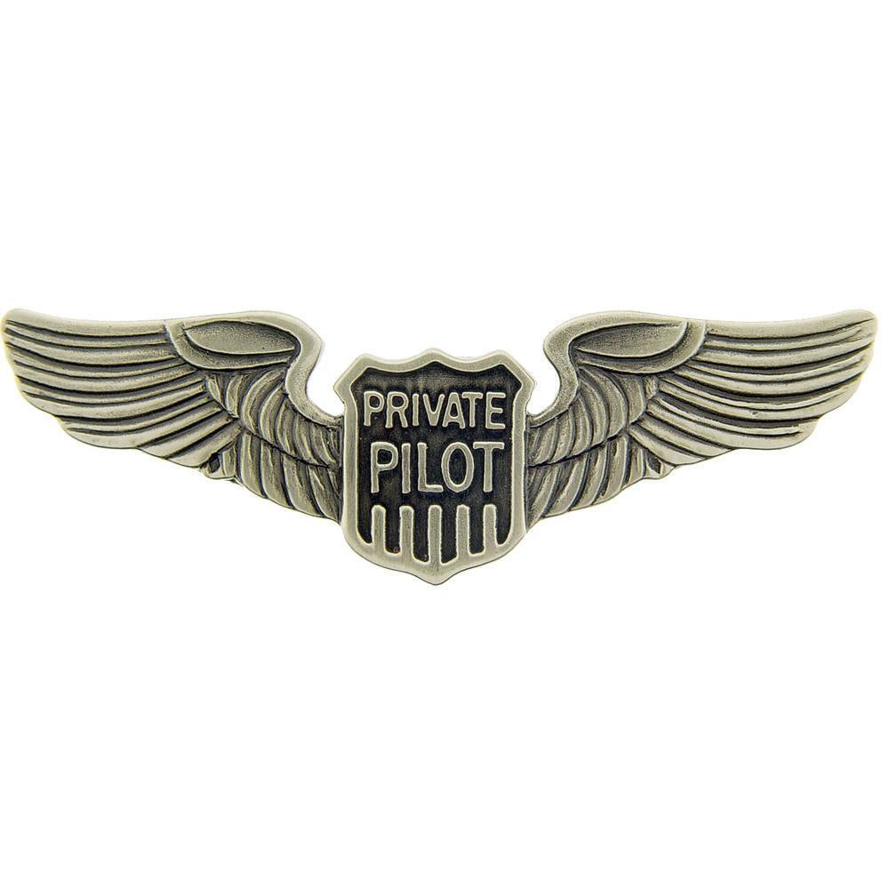 Private Pilot Wings Pin 2 7/8\