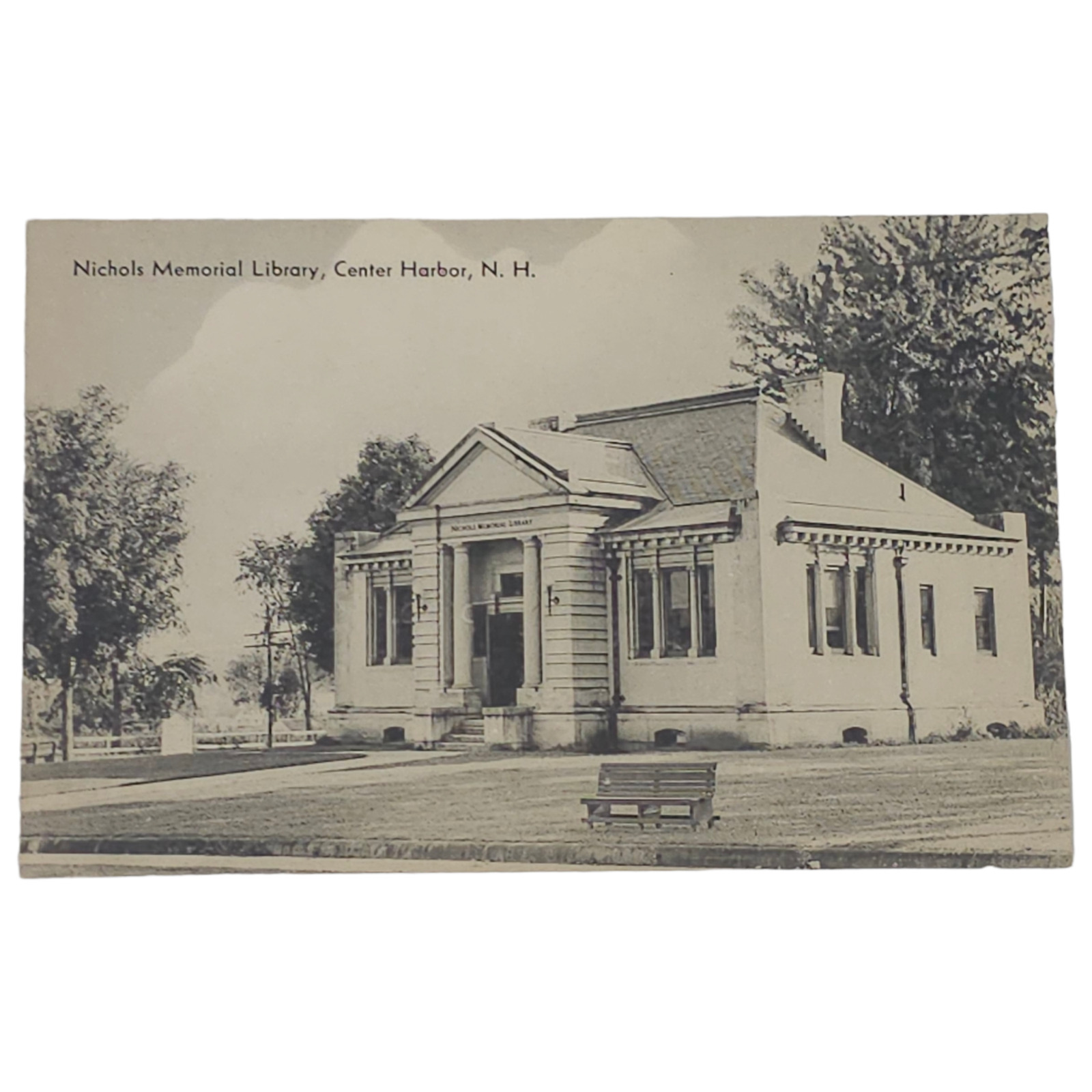 Nichols Memorial Library Center Harbor N.H. Postcard Vintage New Hampshire