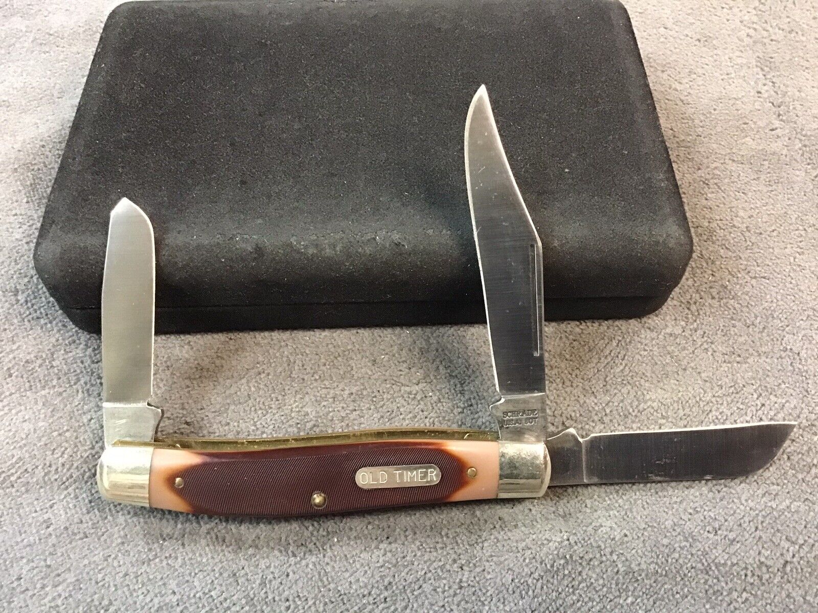 Vintage  Schrade Old Timer 3 Blade 80T USA Pocket Knife