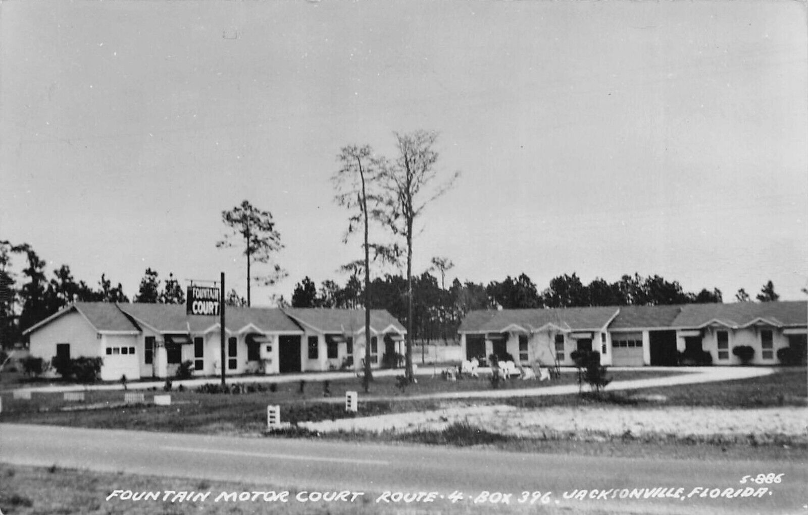 RPPC Jacksonville FL Hwy 17 Motel Navy Naval Air Station Photo Vtg Postcard V5