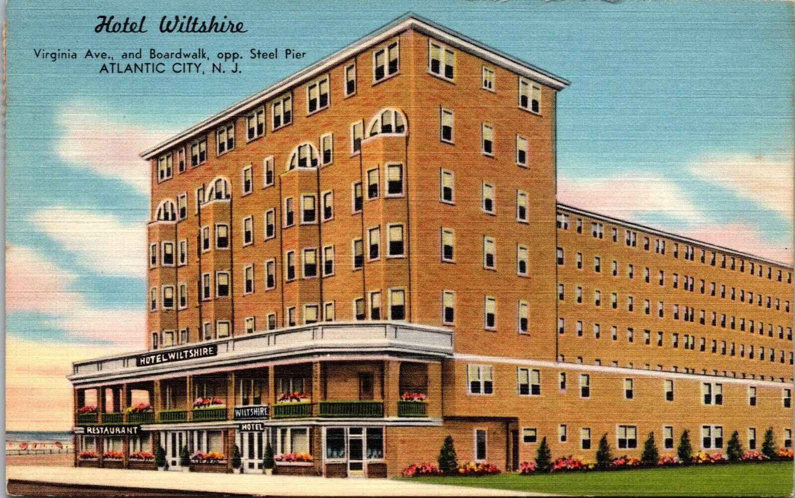 Hotel Wilshire Atlantic City NJ  Post Card