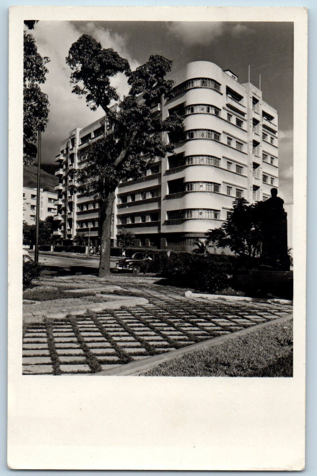 Venezuela-Caracas Postcard Ruben Dario Square c1930\'s Vintage RPPC Photo