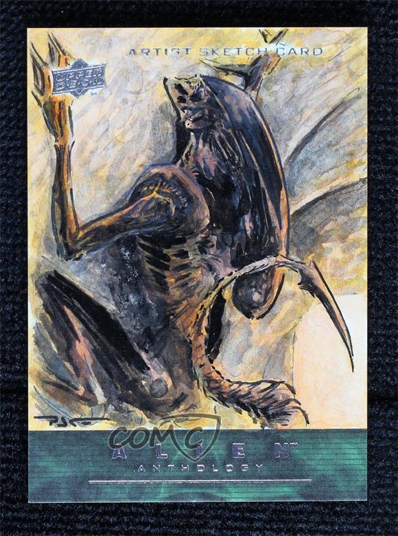 2016 Upper Deck Alien Anthology Sketch Cards 1/1 Patricio Carrasco Sketch p1l