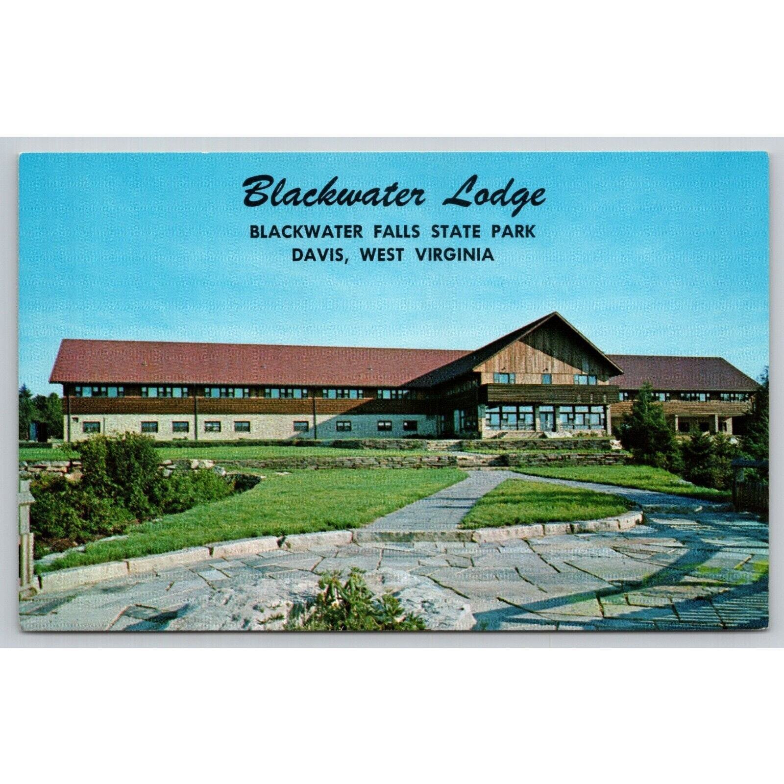 Postcard WV Davis Blackwater Lodge Blackwater Falls State Park