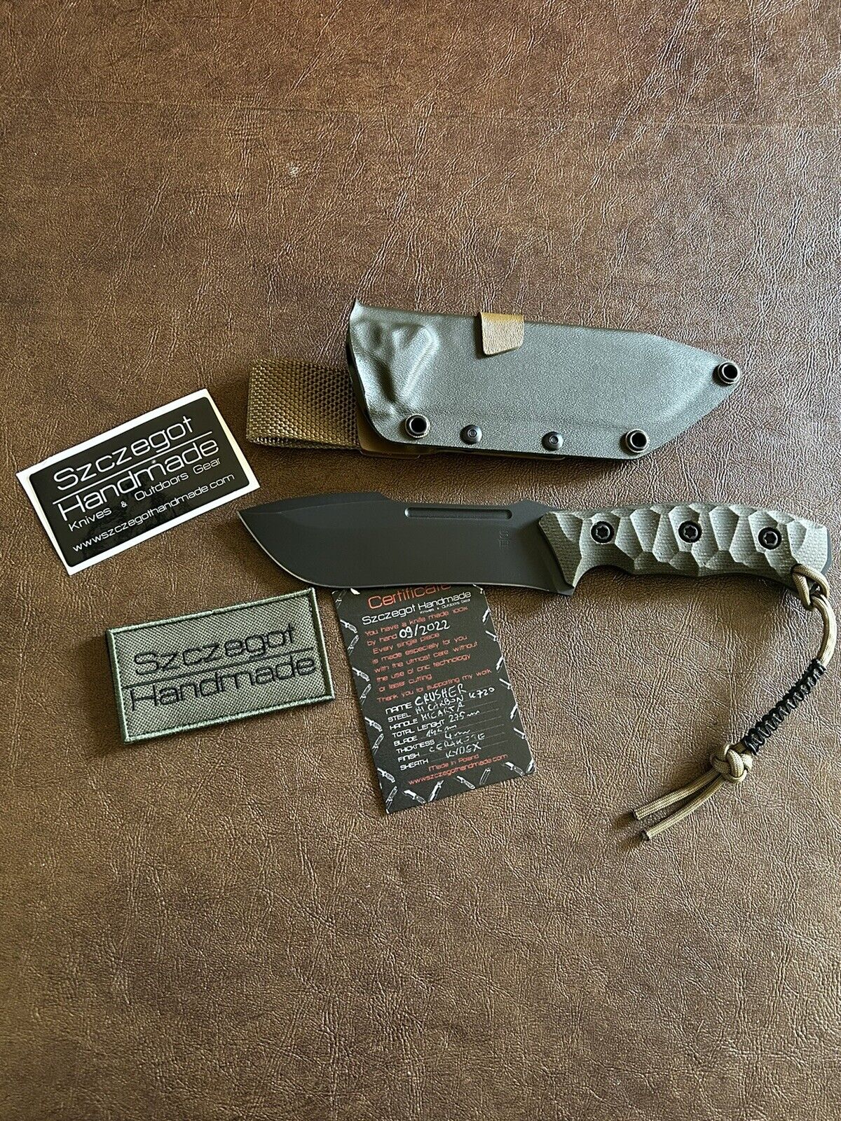 Szczegot Handmade Tactical Knife CRUSHER Model, Michael Szczegot, MINT