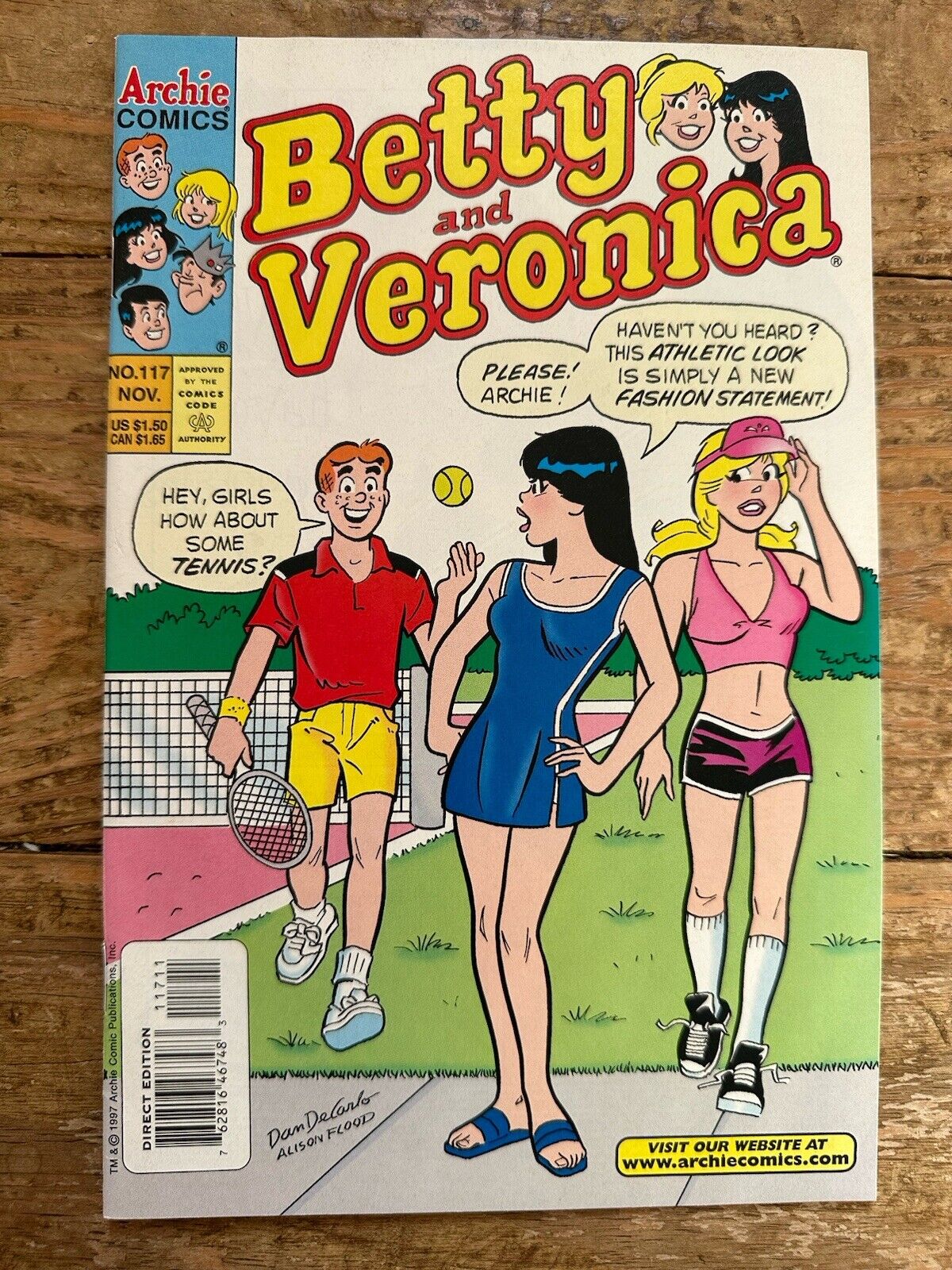 Betty and Veronica 117 FN/VF 7.0 Modern Age Archie 1997 Tennis Fashion Cvr