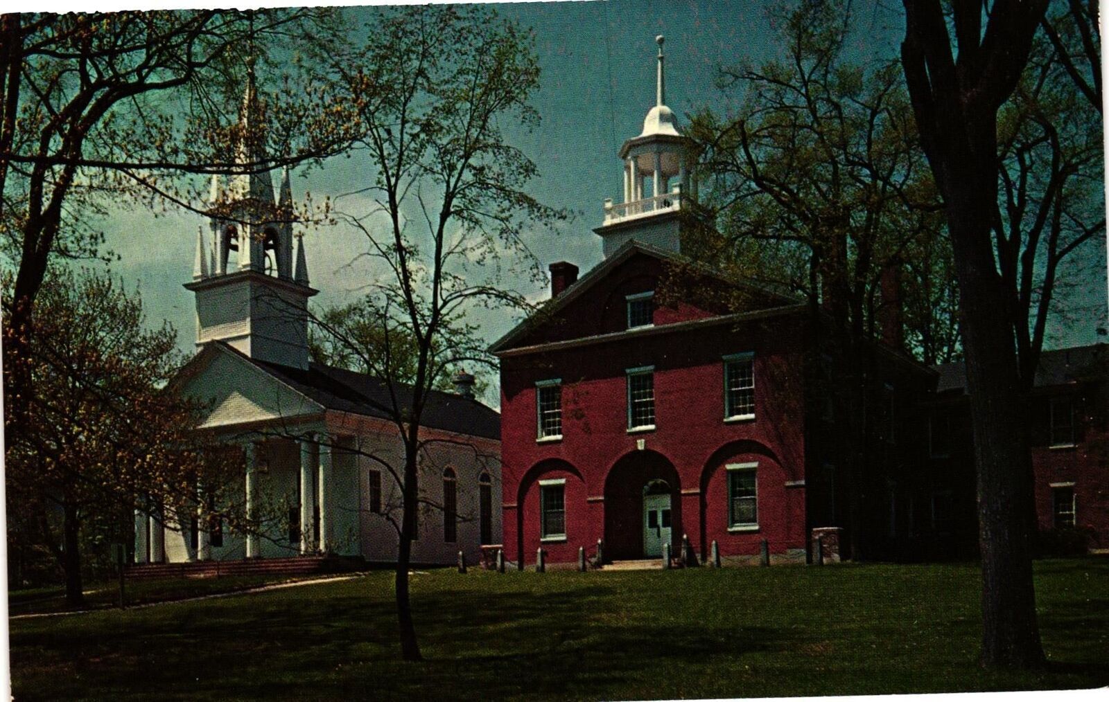 Vintage Postcard- The Old First Congregational Church, Wiscasset, ME 1960s