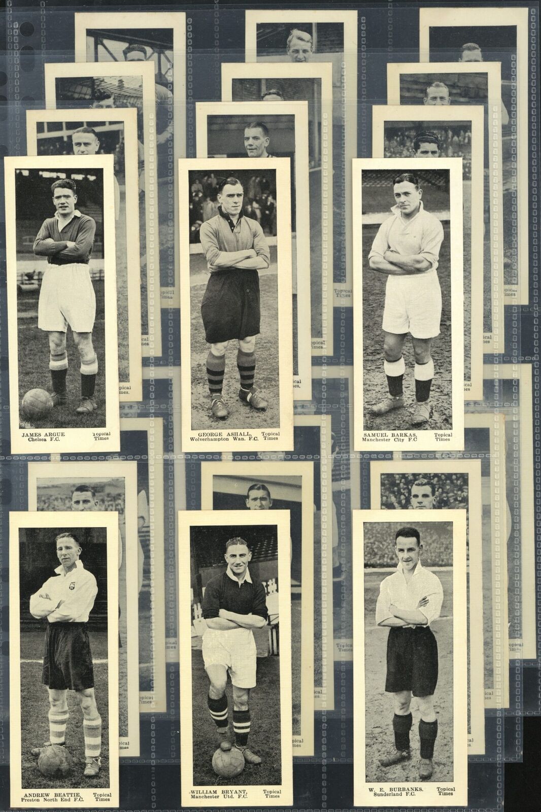 Topical Times - \'Footballers - English (Second 24)\' - Complete Set (1938)