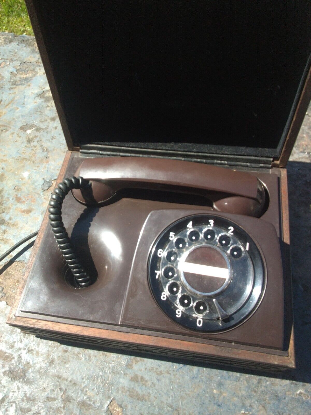 Vintage Western Electric Rotary Phone In A Wooden Box
