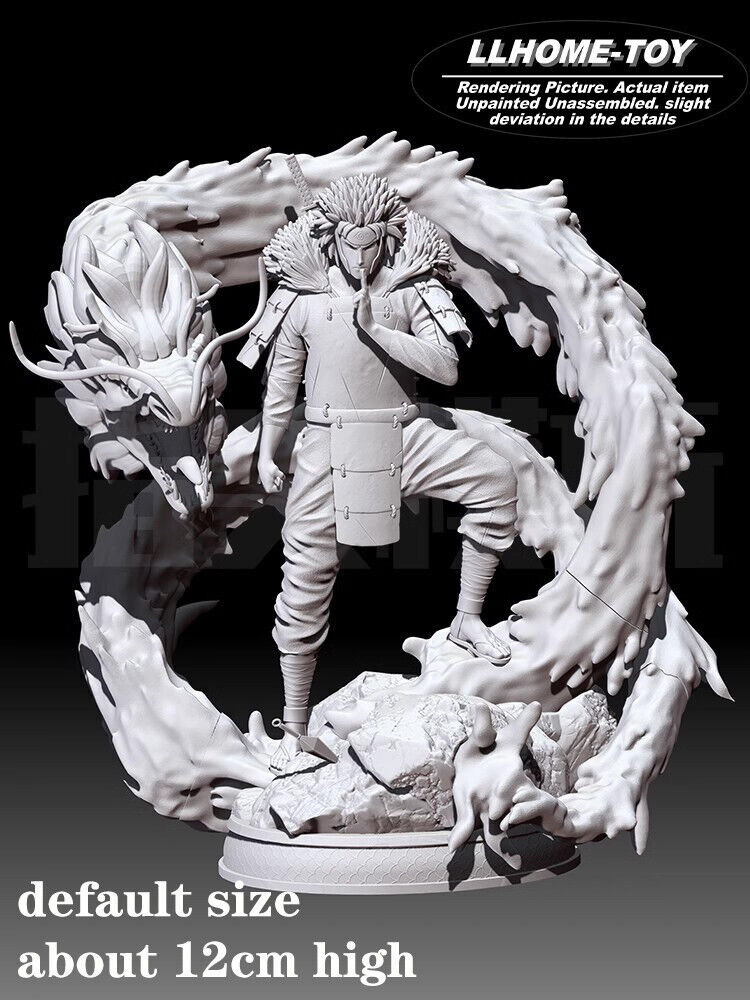 Anime Ninja Senju Tobirama Suiton water dragon Resin 3D Print GK Kit Figure DIY
