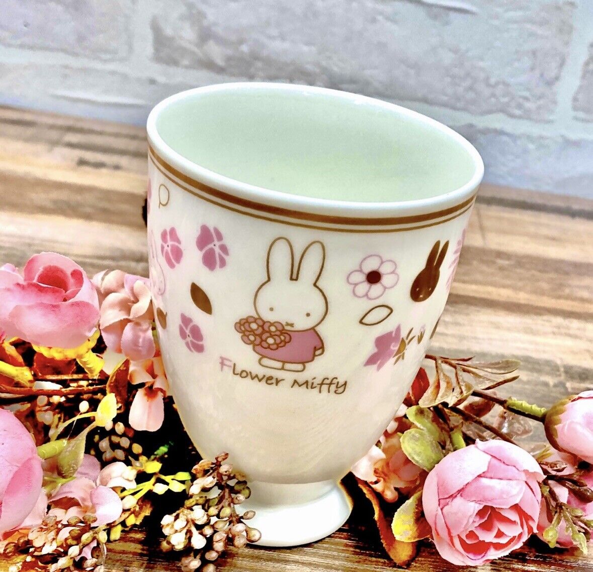 New JAPAN Miffy Rabbit Sakura  Kitchen Mug Cup Pottery Novelty