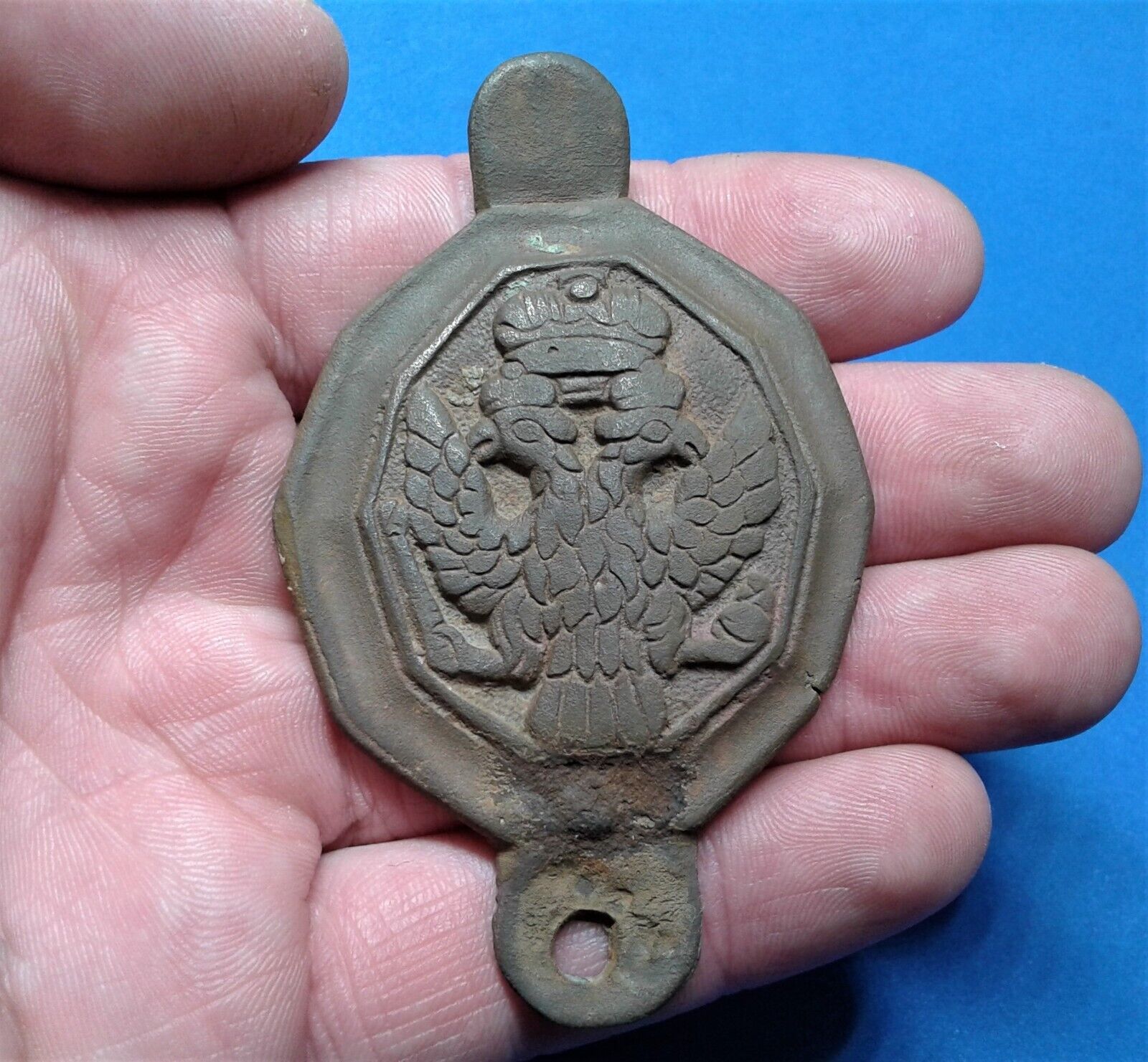 Medieval Bronze Artifact with the image of a two-headed Eagle  17 - 18 centuries