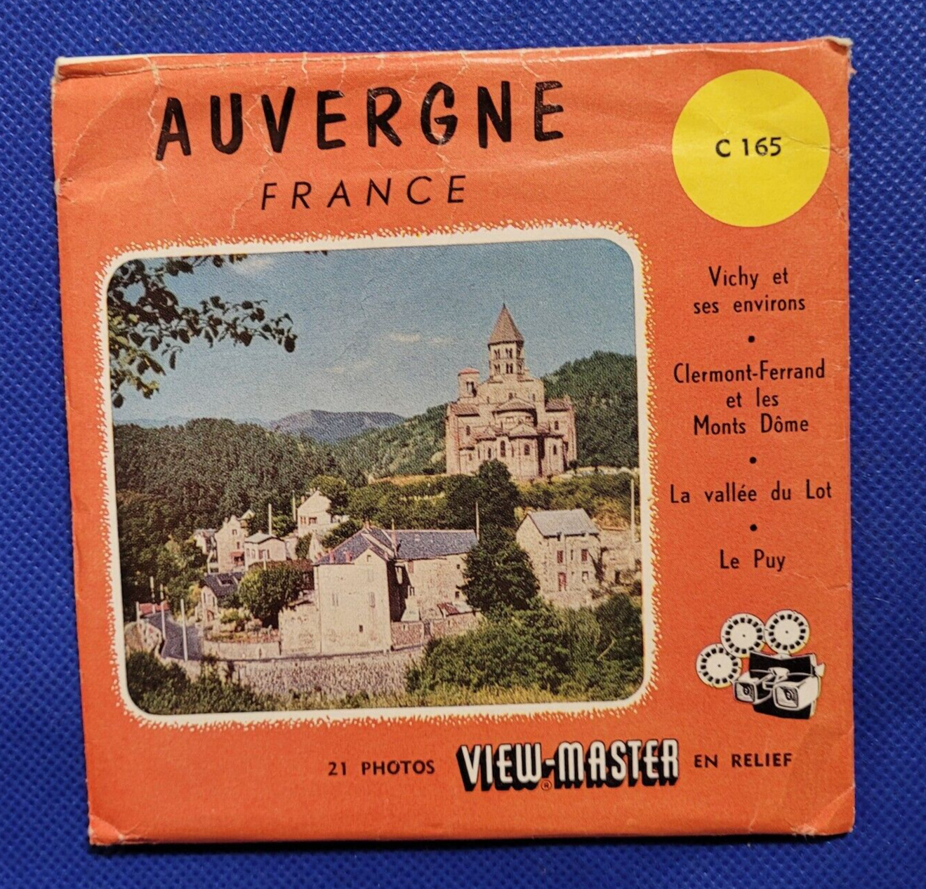 Vintage Sawyer\'s C165 Auvergne France view-master 3 Reels Packet SET