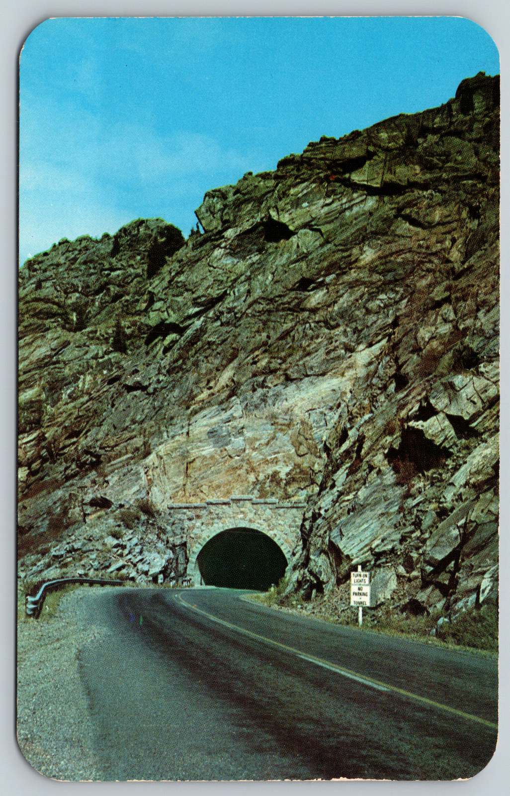 c1960s Tunnel Clear Creek Colorado Canyon Tunnel Vintage Postcard