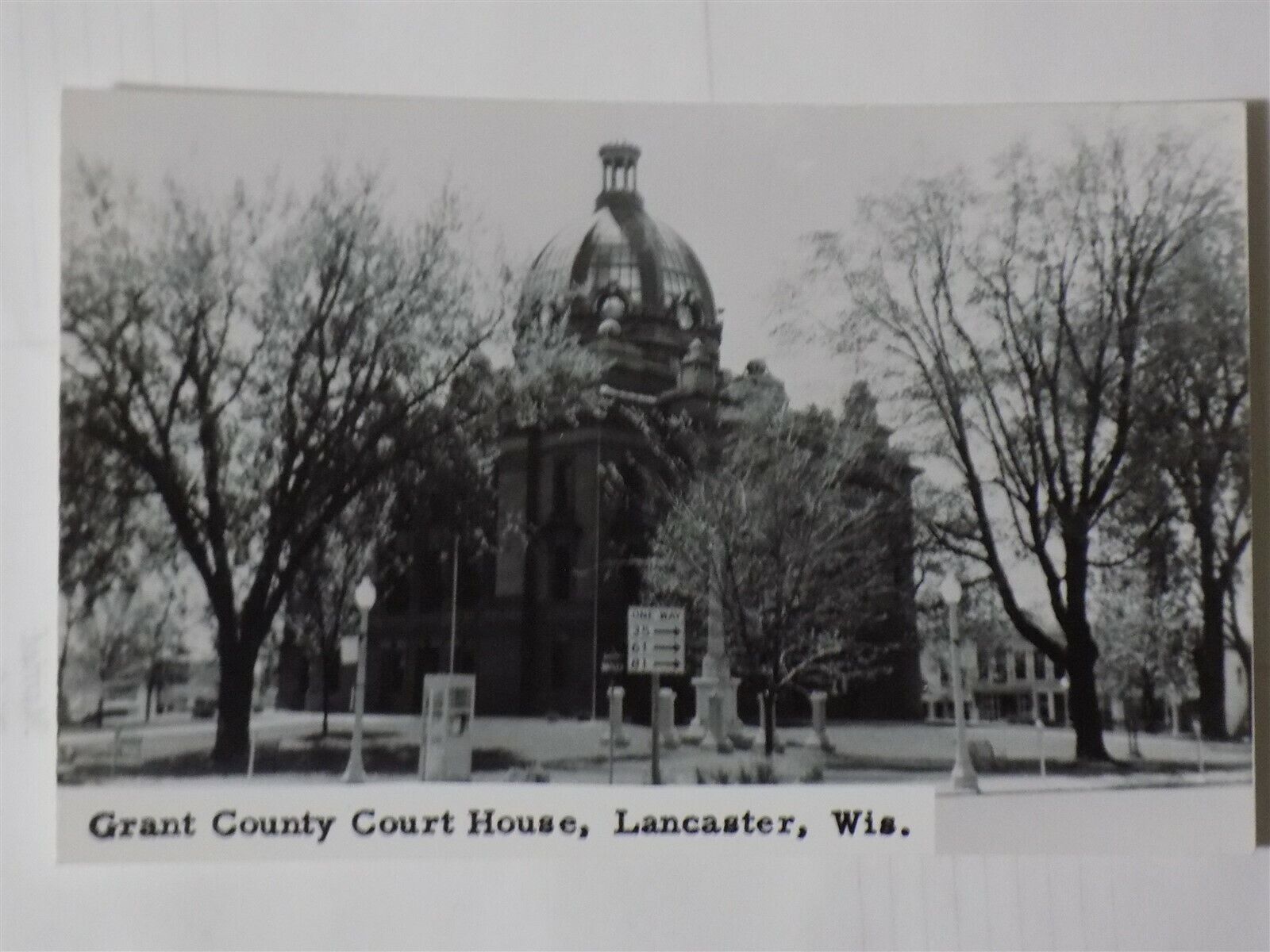 Lancaster, Wisconsin WI ~ Grant County Court House REAL PHOTO L686