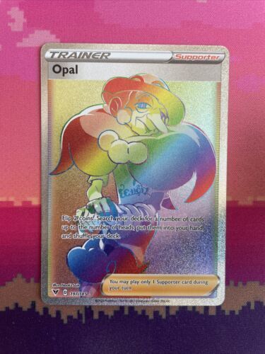 Pokemon Card Opal 197/185 Secret Rainbow Rare Vivid Voltage Near Mint
