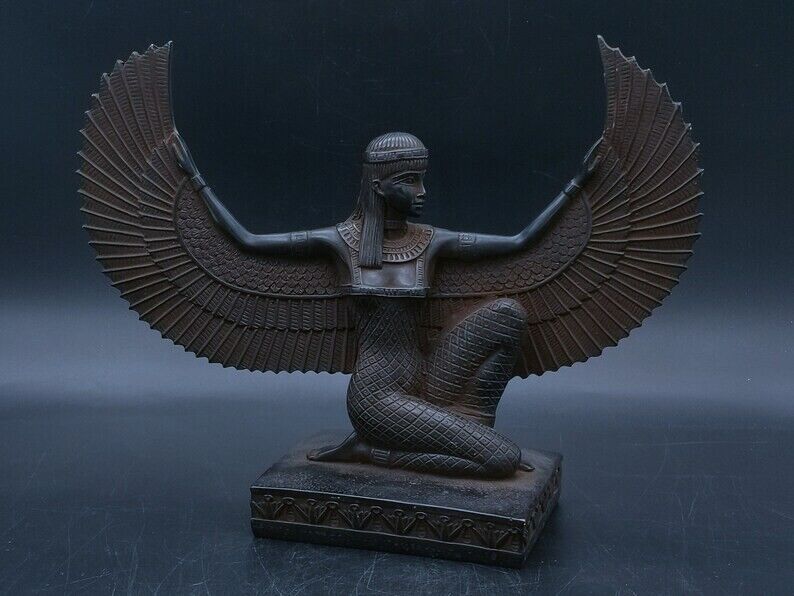 Egyptian Antiques Ancient Winged Isis Statue Goddess of the Moon Pharaonic BC