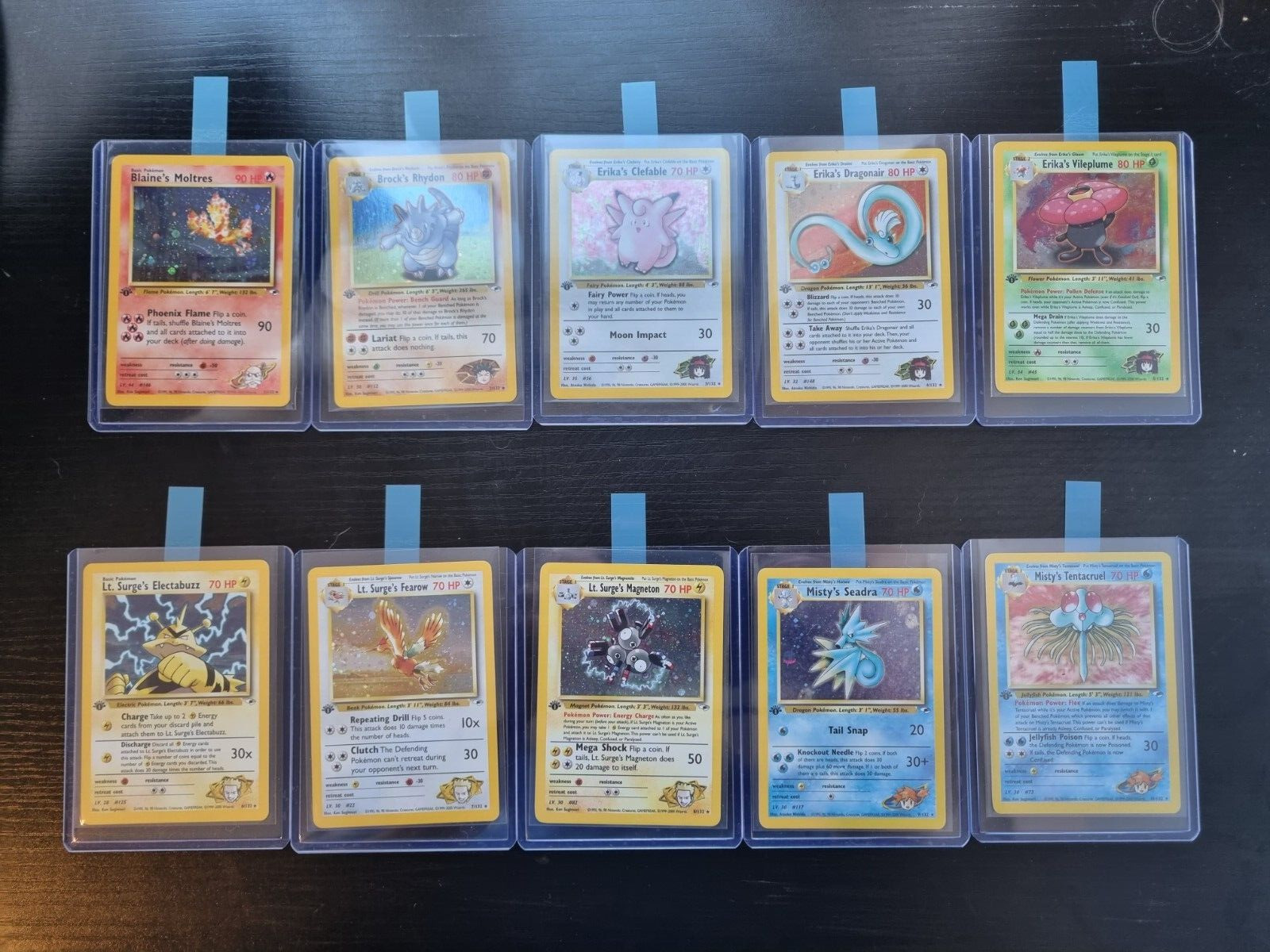 132/132 1st Edition Gym Heroes Pokémon Cards - Complete Near Mint 