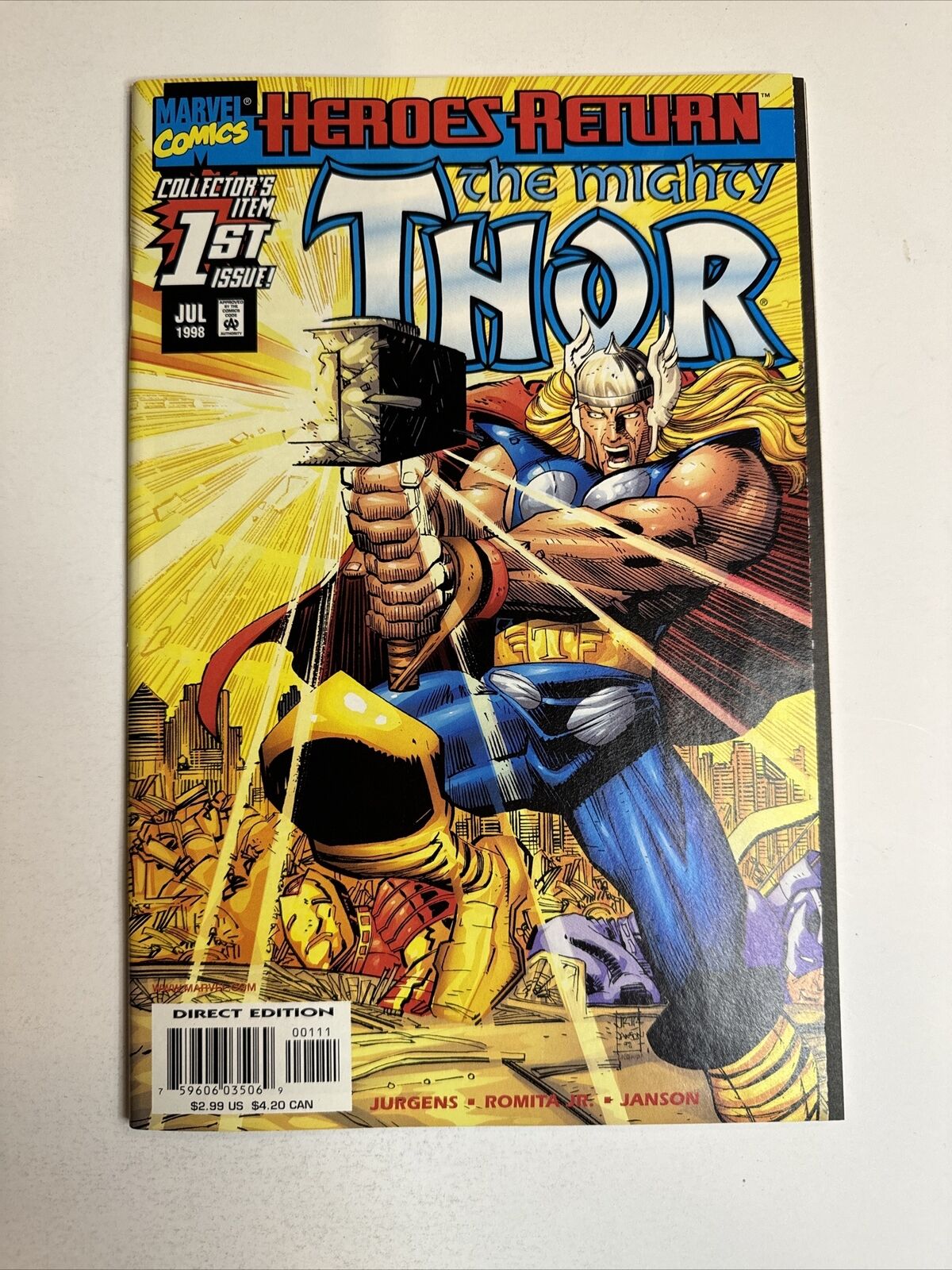 The Mighty THOR #1 (1998 Marvel) Heroes Return  Wraparound NM+