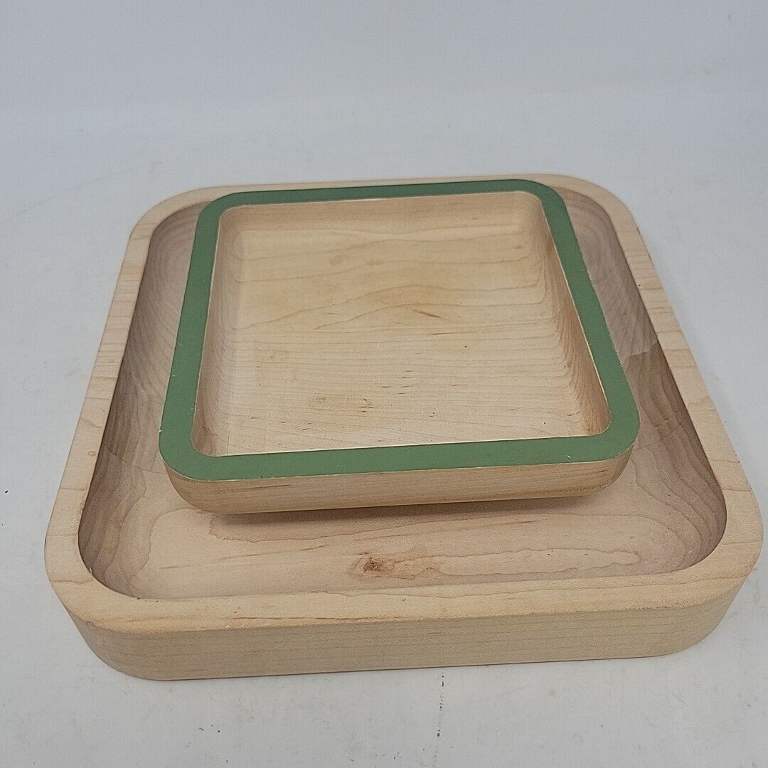 JK Adams for the Uncommon Collection Pistachio Pedestal Wood Serving Tray 2 Tier