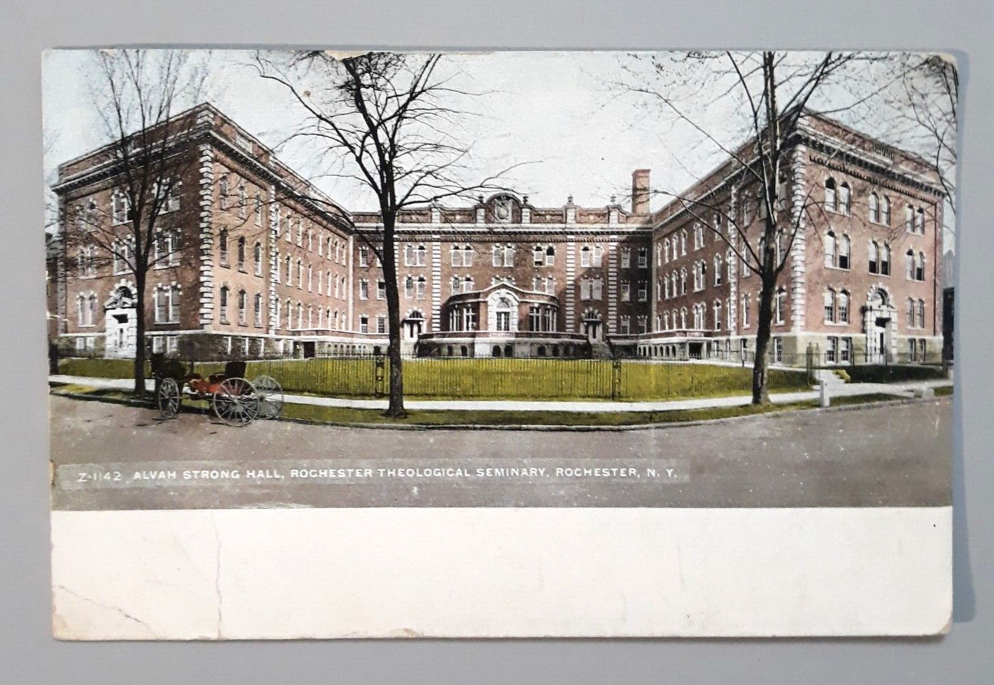 Vintage 1912 Postcard Rochester New York ALVAH STRONG HALL Theological Seminary