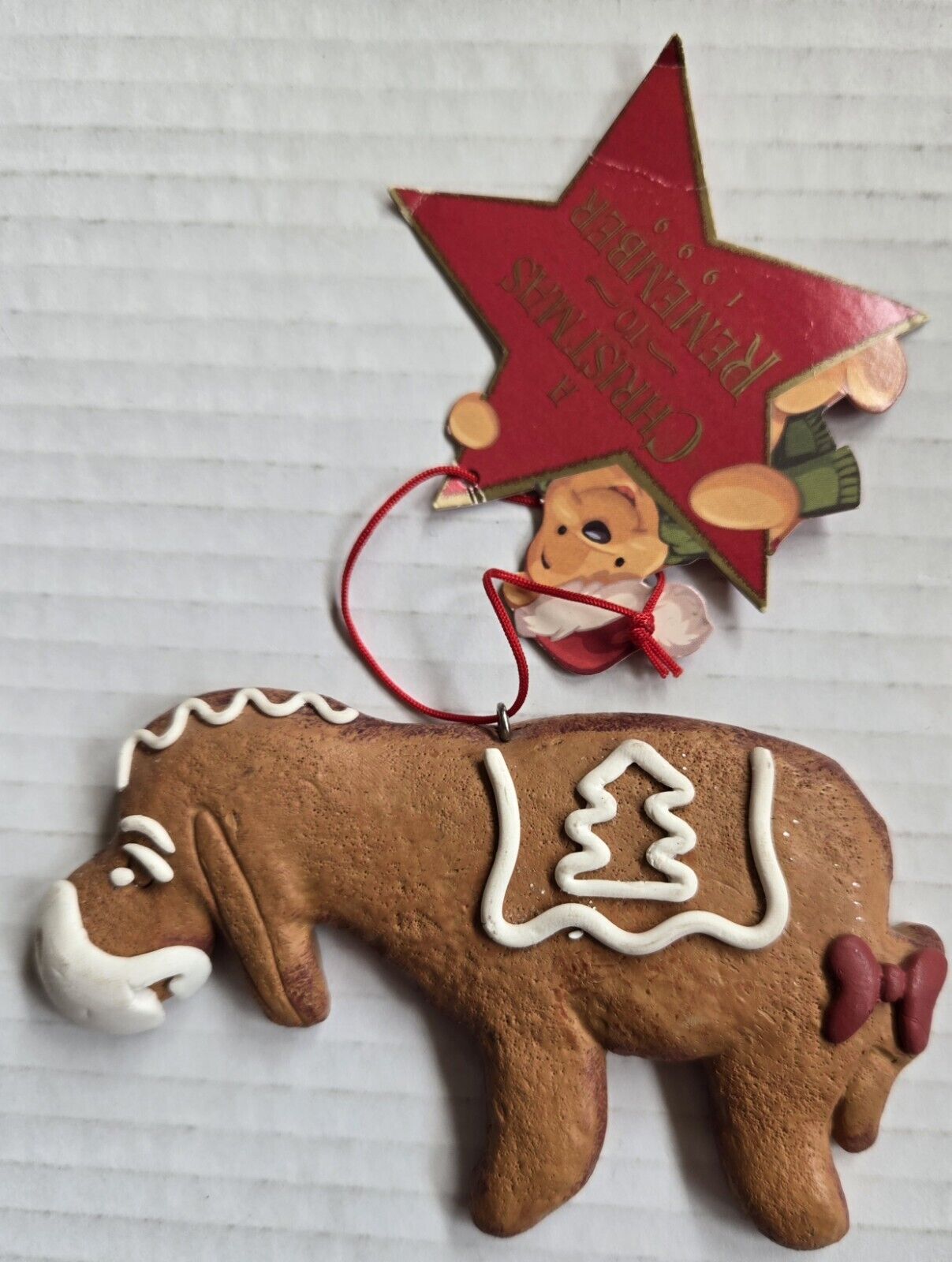 Disney Store EEYORE Gingerbread Cookie Christmas Ornament~Winnie the Pooh