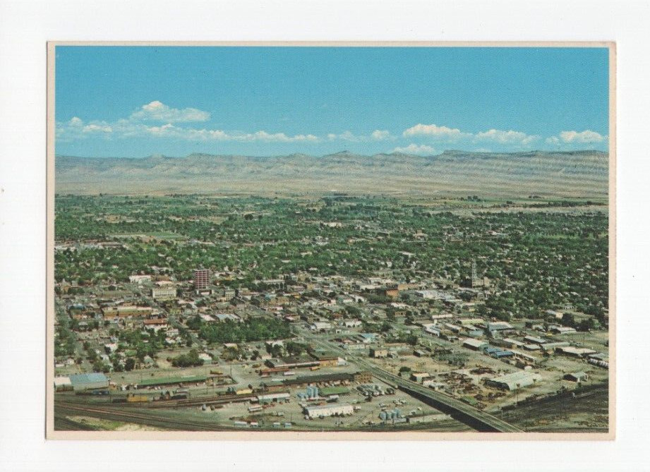 Vintage Aerial View Grand Junction Colorado Downtown Postcard Plastichrome