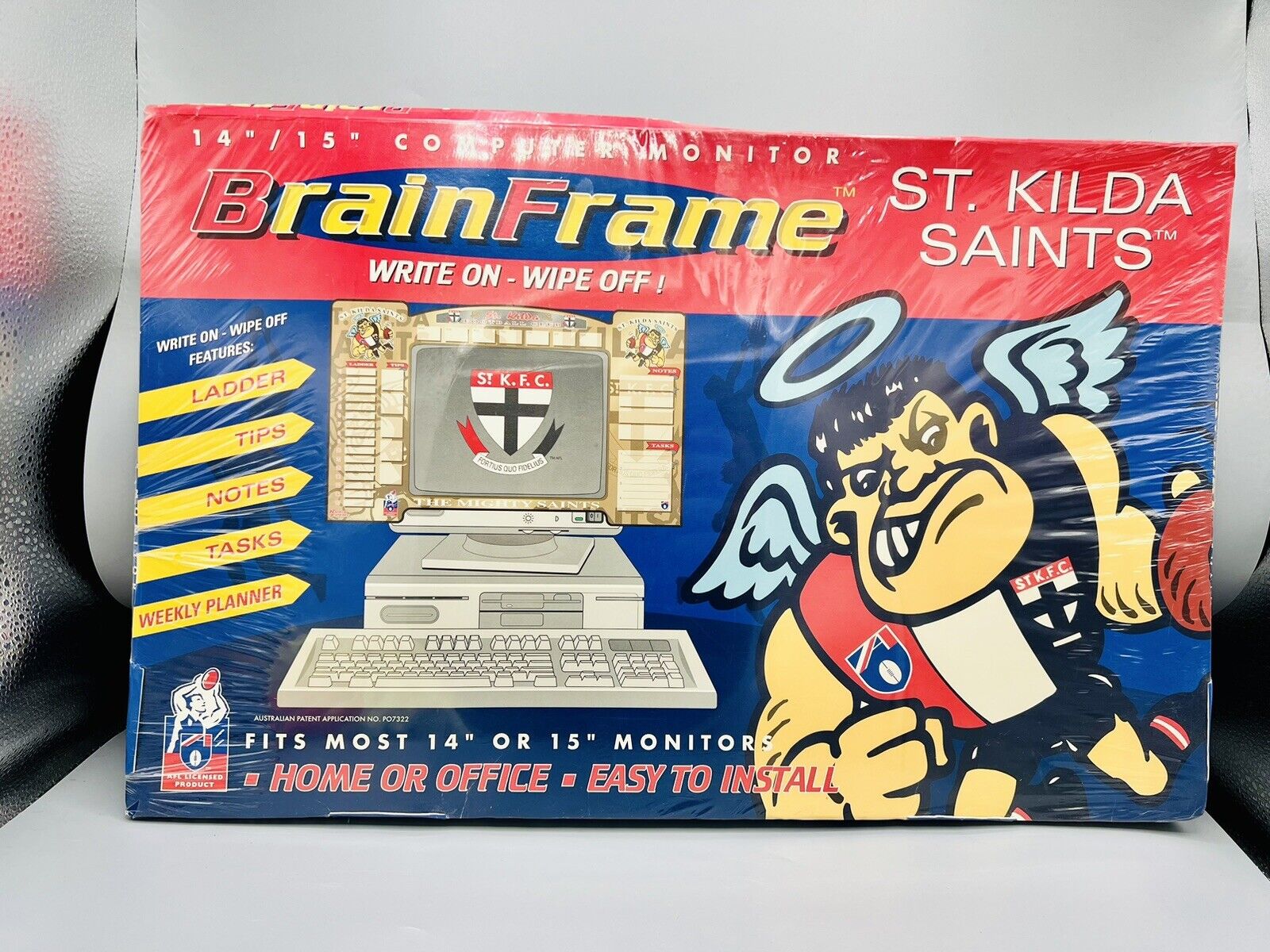 Vintage AFL ST KILDA SAINTS - Brainframe Computer Monitor Frame + More - RARE