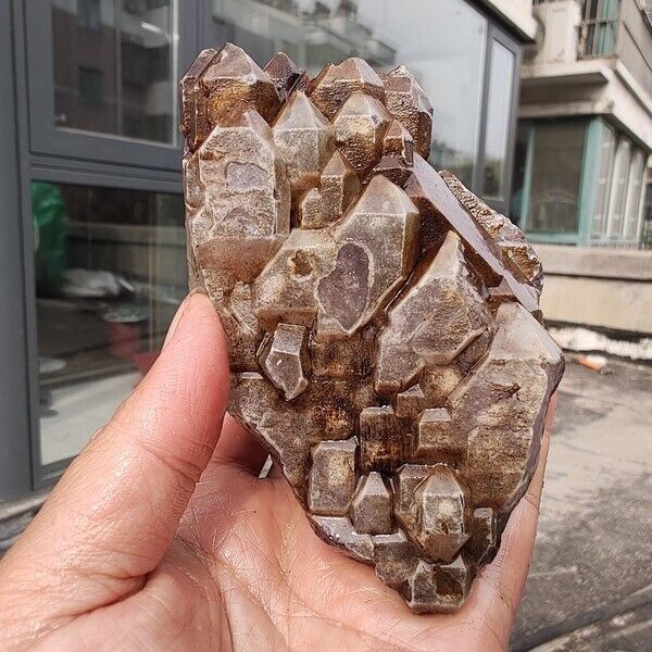 470g Natural Rare smoky skeleton Quartz Crystal Cluster mineral Specimen healing