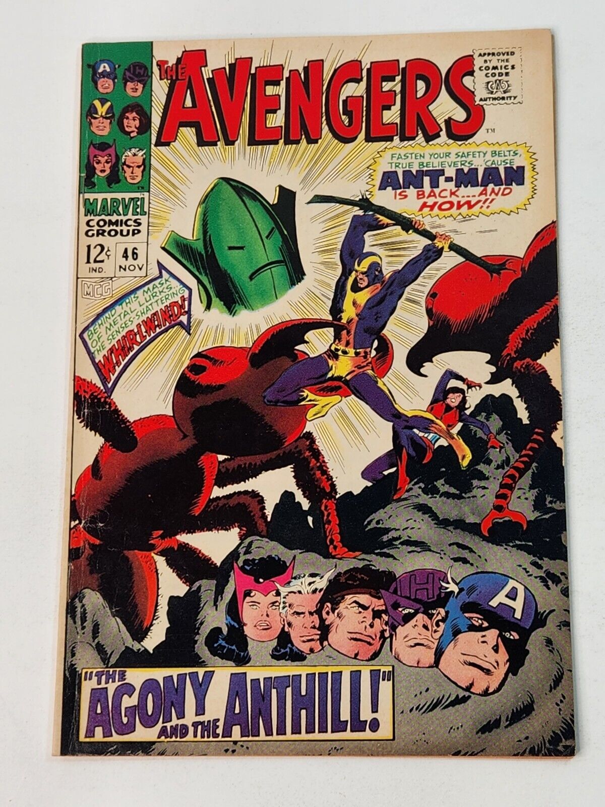 Avengers 46 Marvel Comics 1st Appearance Whirlwind Silver Age 1967