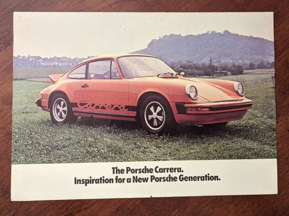 1974 Porsche Catalog 911S S & 911 Carrera US Foldout Sales Brochure
