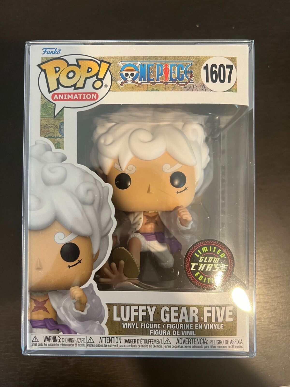 Funko Pop One Piece Gear Five (5) Luffy # 1607 IN HAND Glow CHASE w/Protector