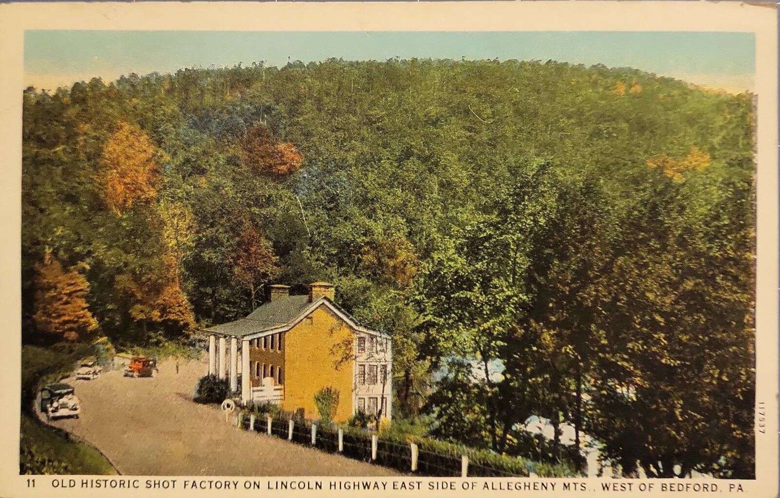 Shot Factory - Vintage Postcard - West Of Bedford PA, Lincoln Hwy East