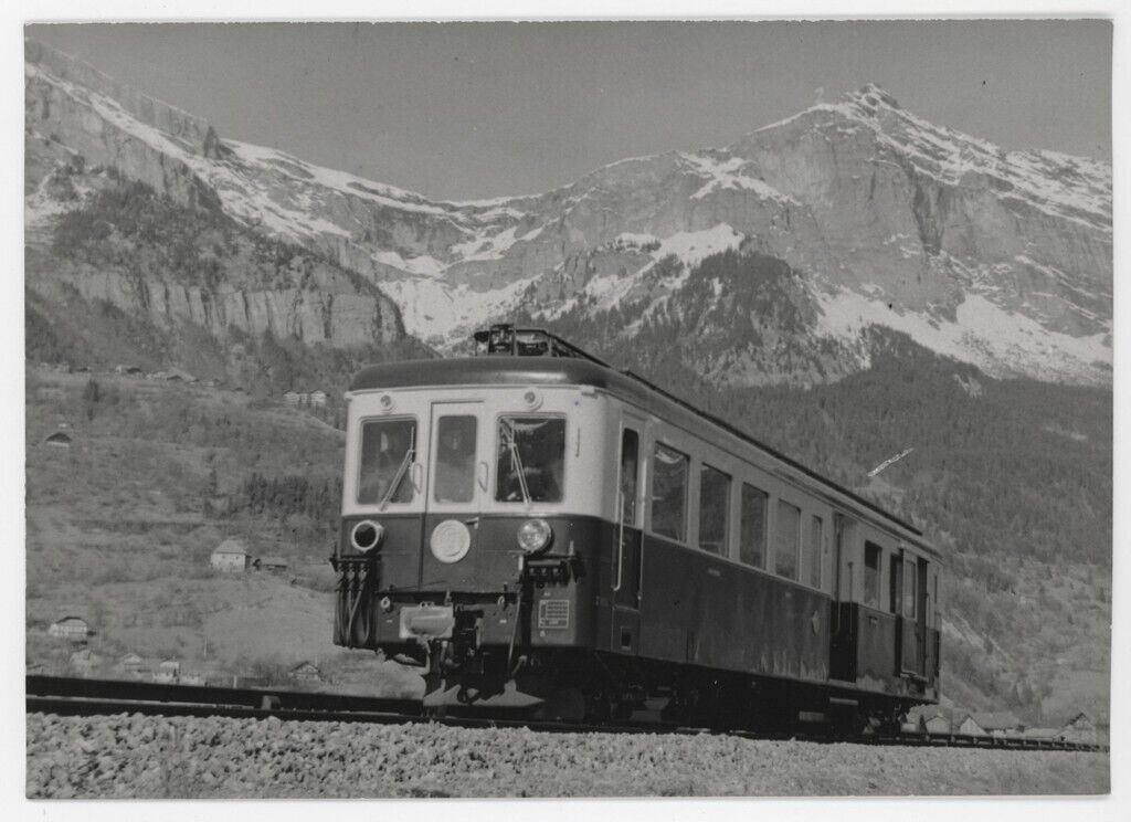 France, Chamonix, SNCF, Z-600 locomotive, vintage silver photo