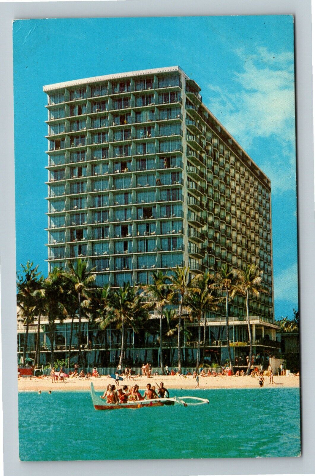 Waikiki HI, The Outrigger East Hotel, Hawaii Vintage Postcard